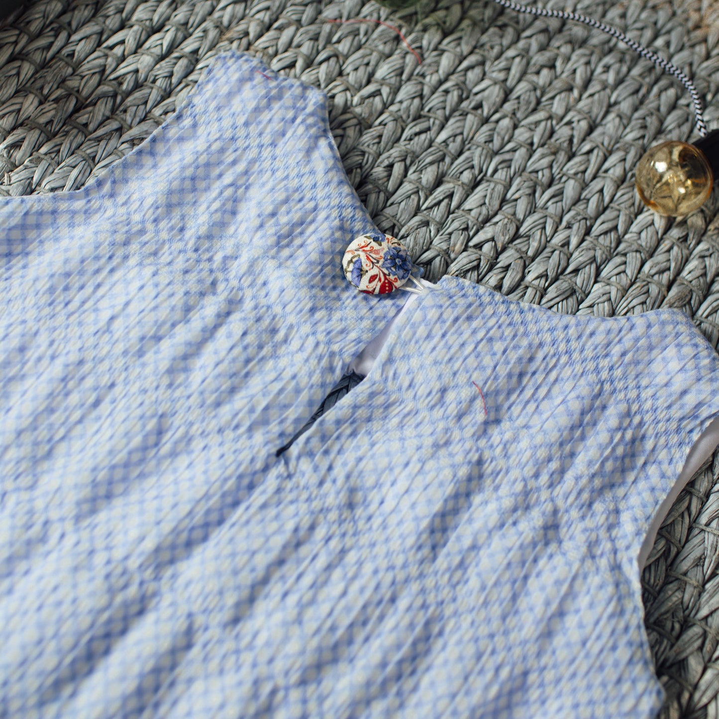 Blue Gingham circle dress