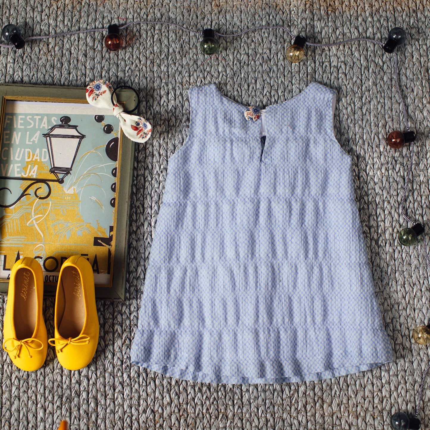 Blue Gingham circle dress