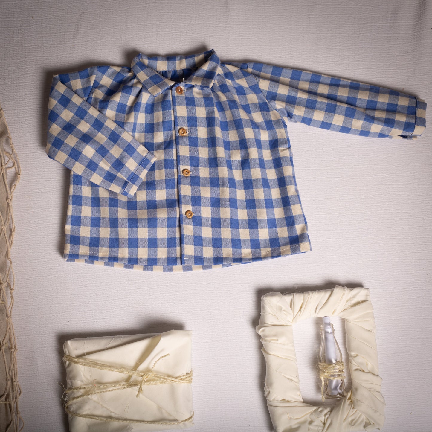 Camisa Dalí vichy azulado