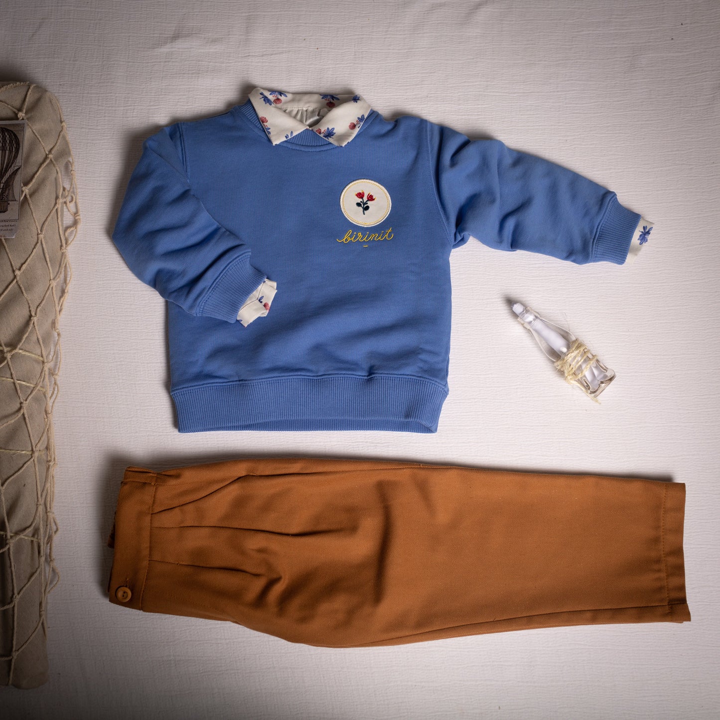 Pantalón pinzas toffee