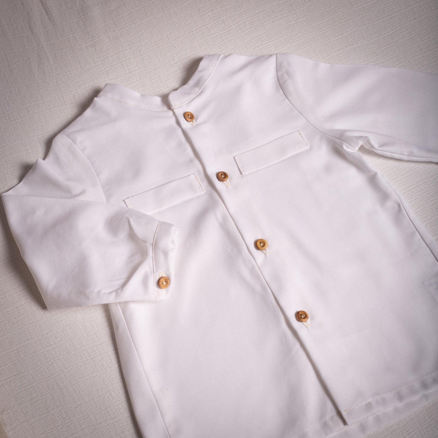 White vieya placket polo shirt