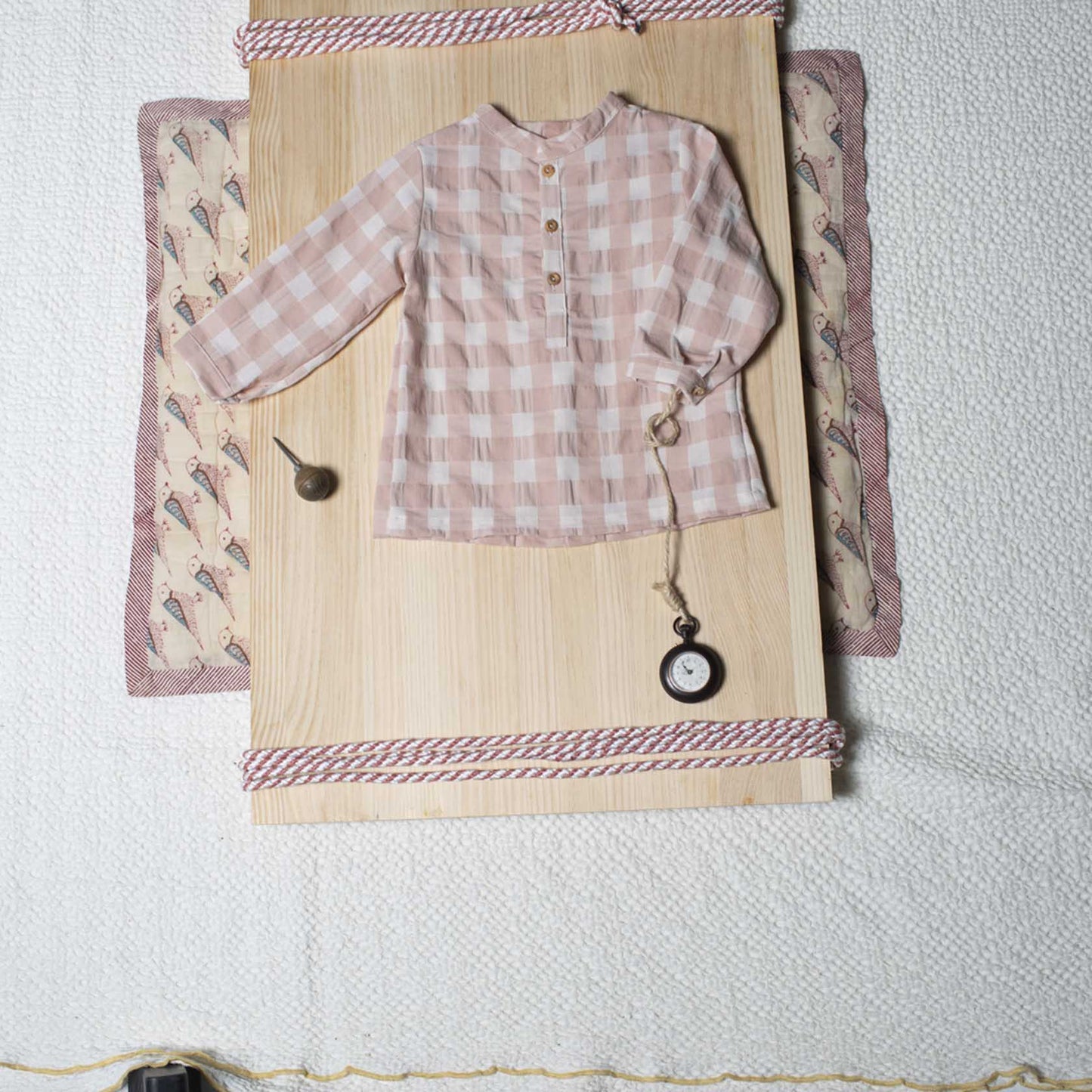 Big pink gingham polo shirt