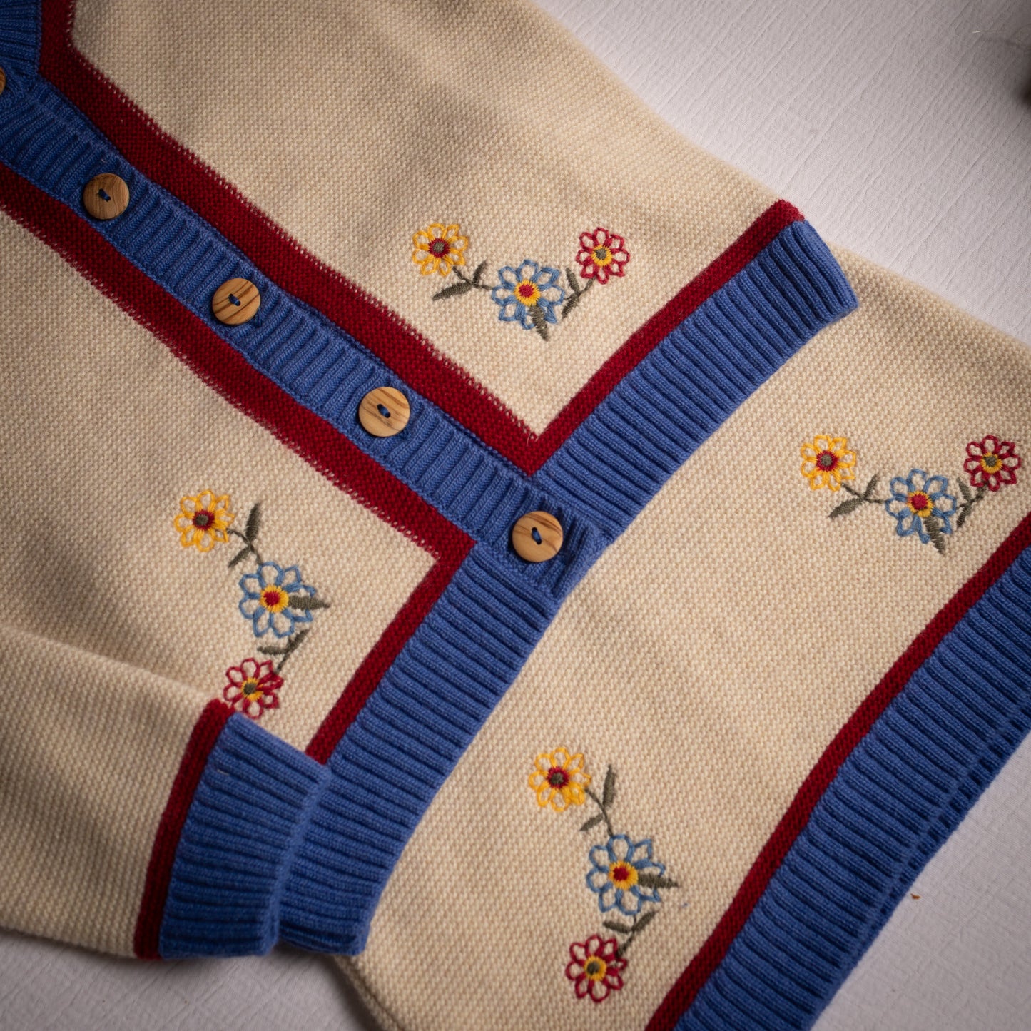 Ivory embroidered skirt