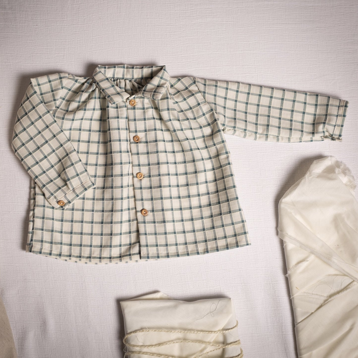 Greenish plaid Dalí shirt