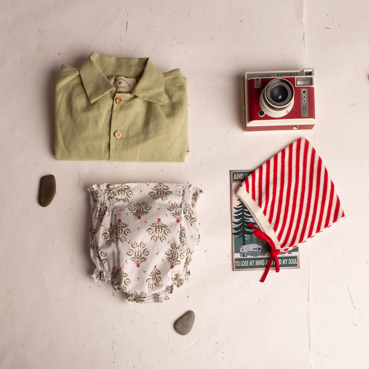 Pistachio linen Dalí shirt