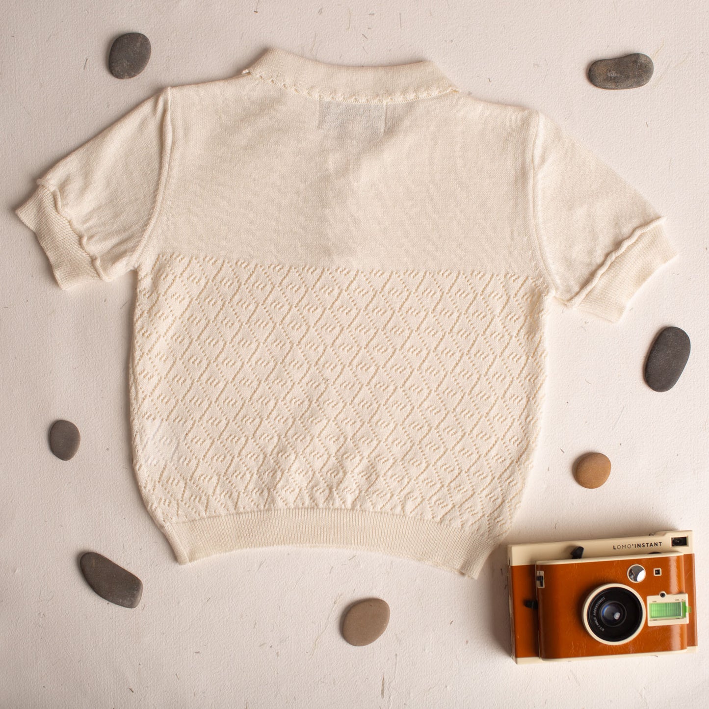 Ivory short sleeve Biri sweater