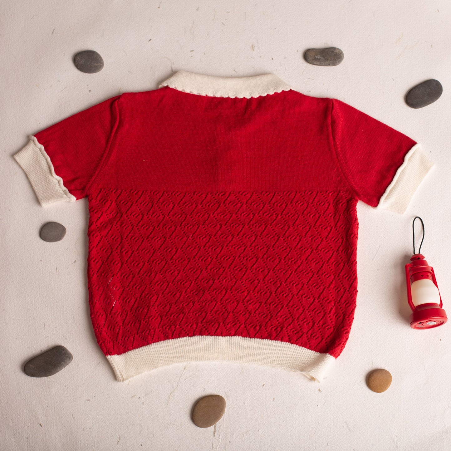 Red short sleeve Biri sweater