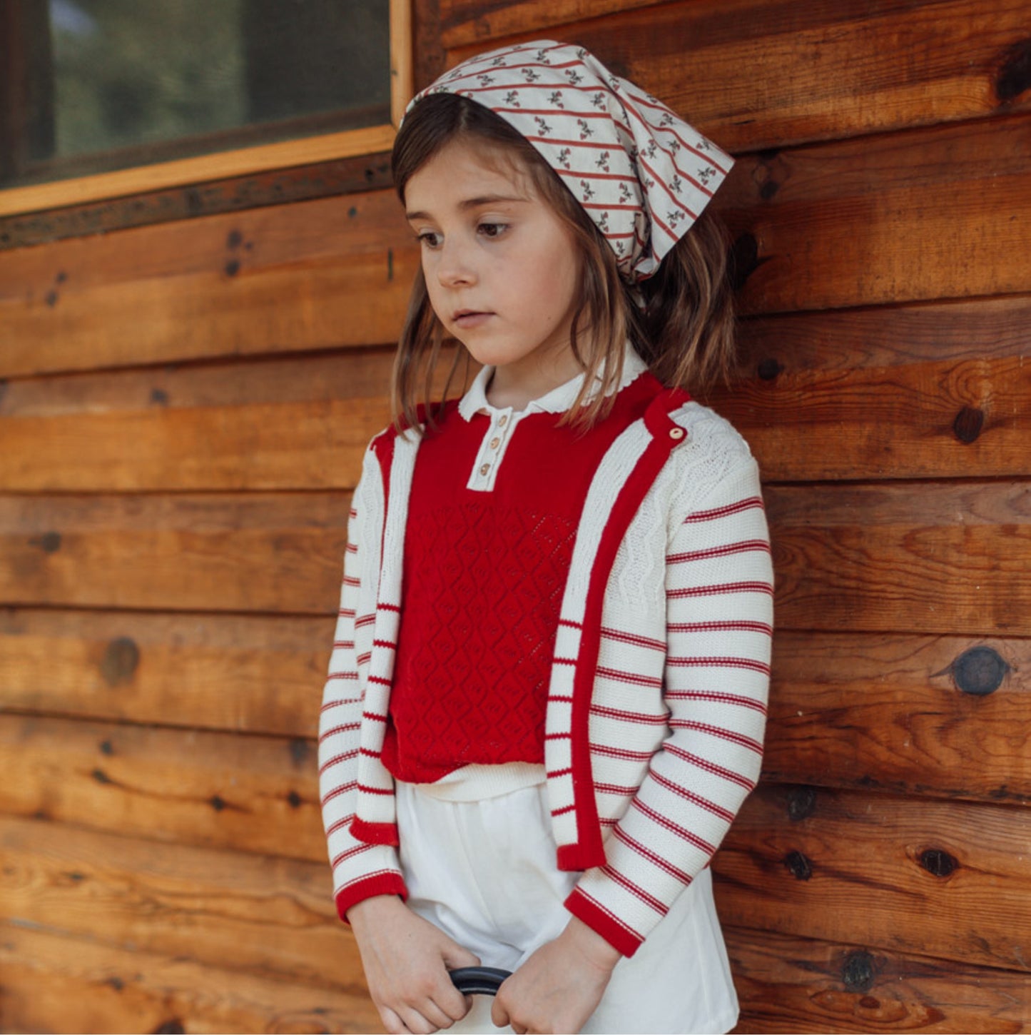 Red short sleeve Biri sweater