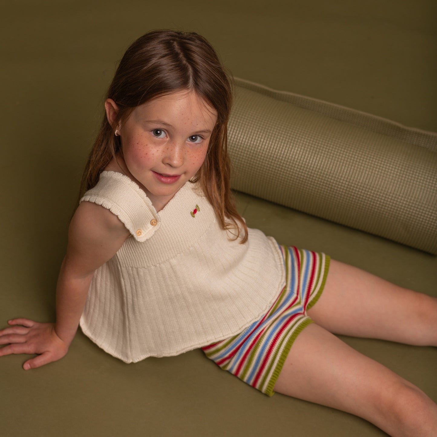 Ivory embroidered top