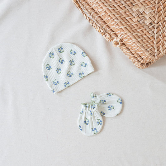 Lumiere newborn beanie and mittens pack