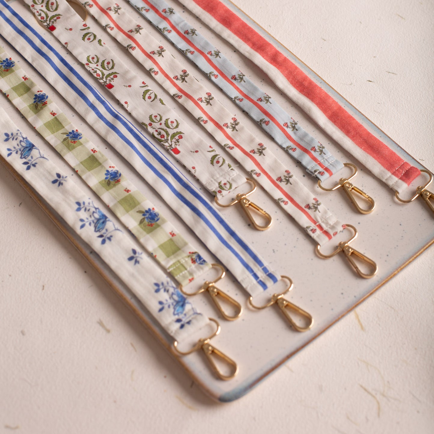 Deep blue stripe phone lanyard