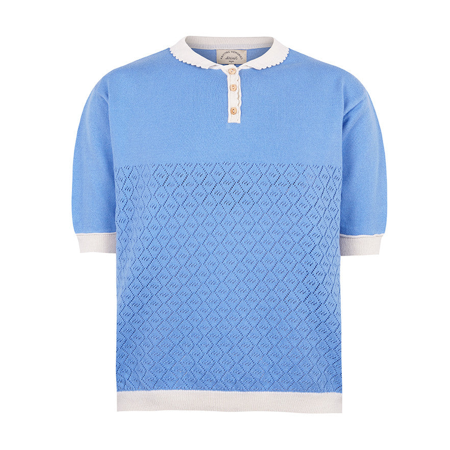 Deep blue short sleeve Biri Woman sweater