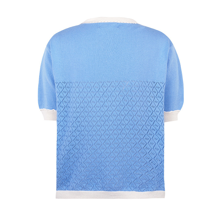 Deep blue short sleeve Biri Woman sweater