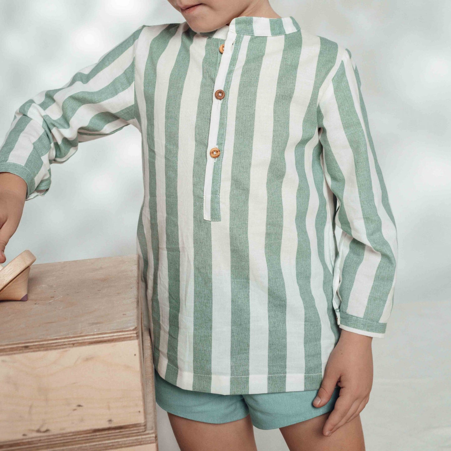 Green Stripe polo shirt