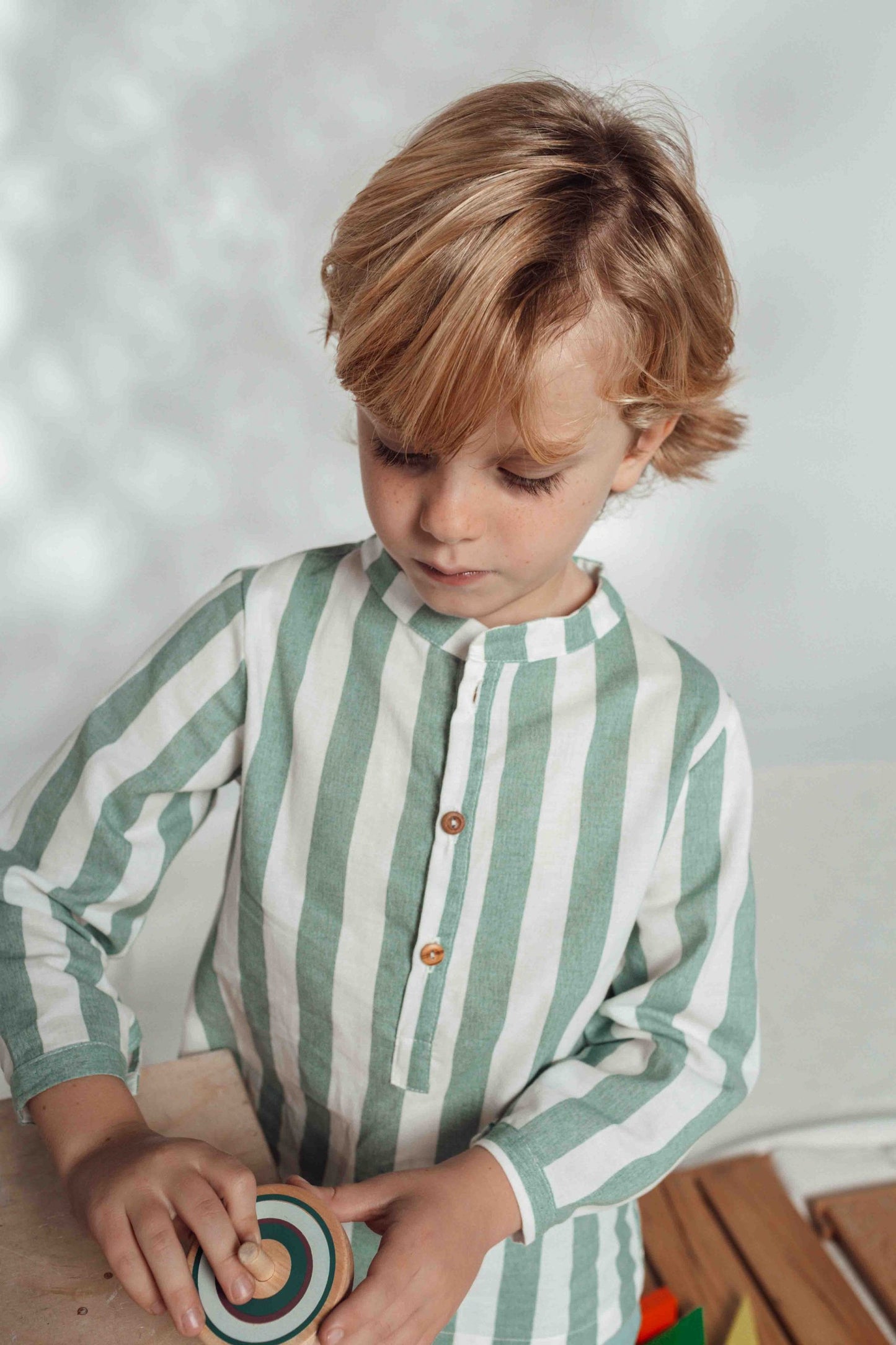 Green Stripe polo shirt