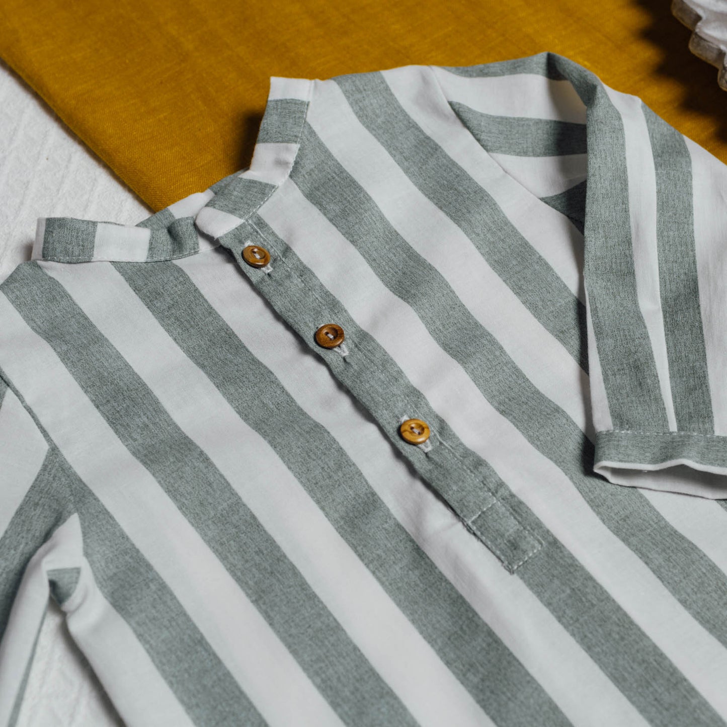 Green Stripe polo shirt