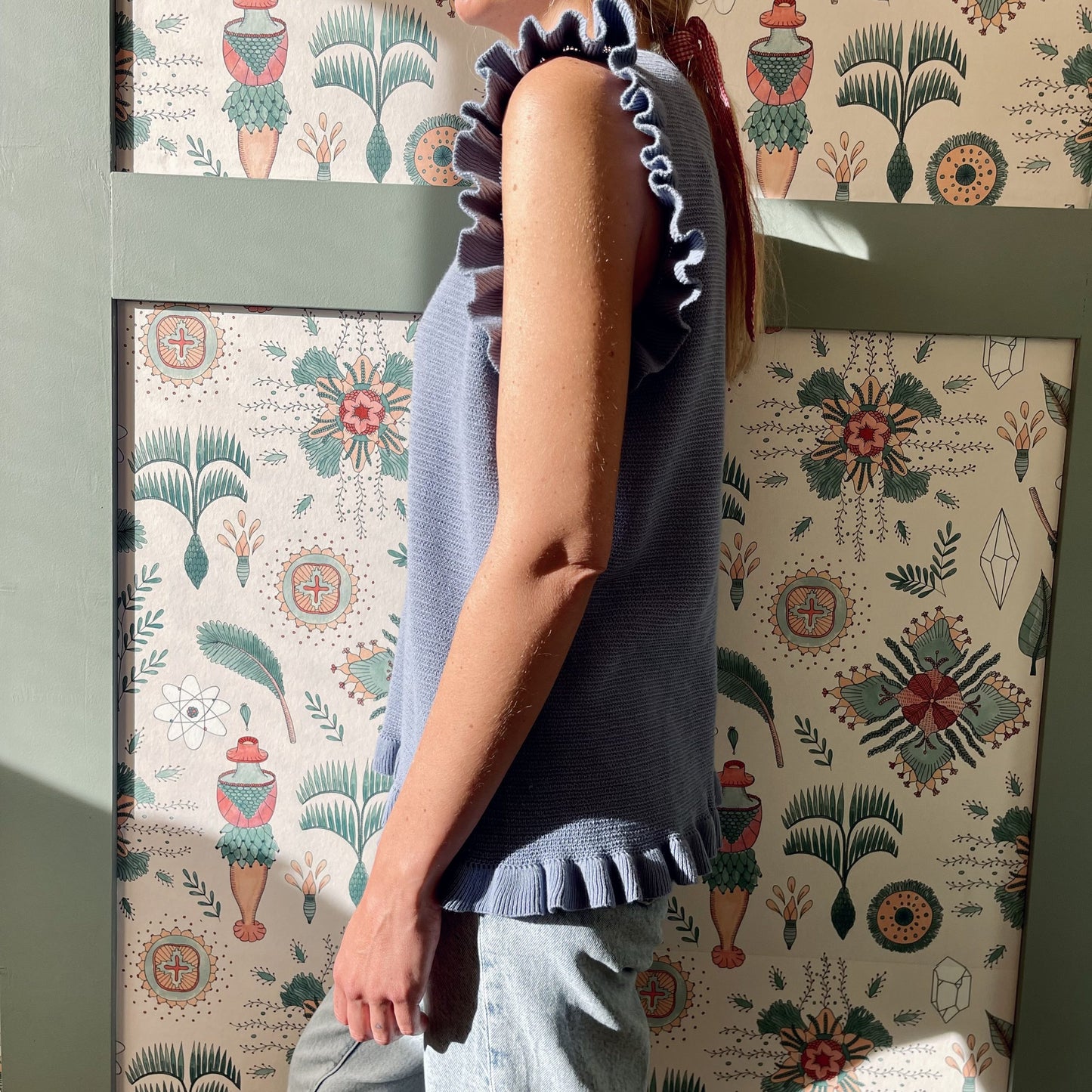 Blue woman top