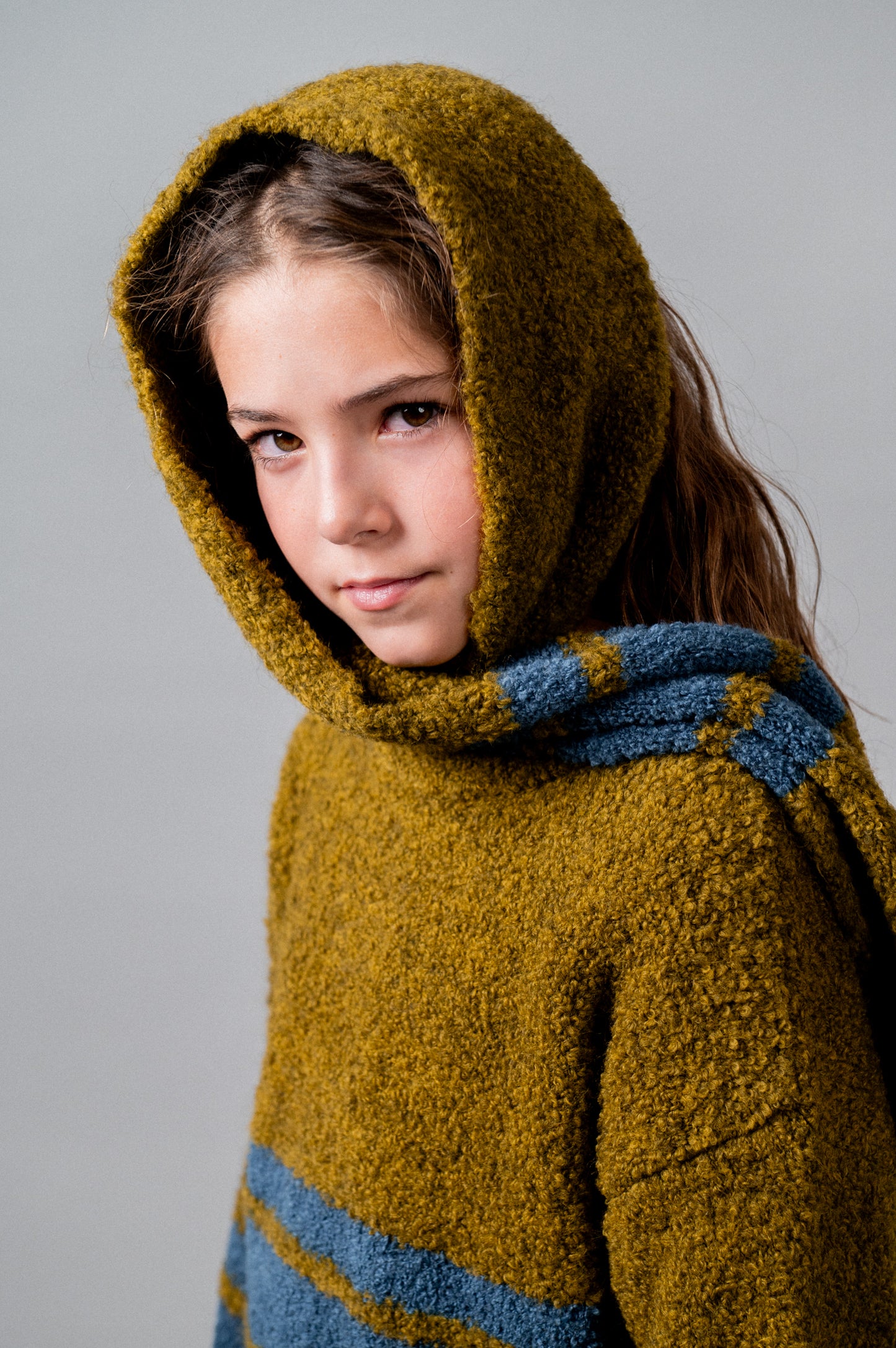 Jersey punto rayas mustard niña