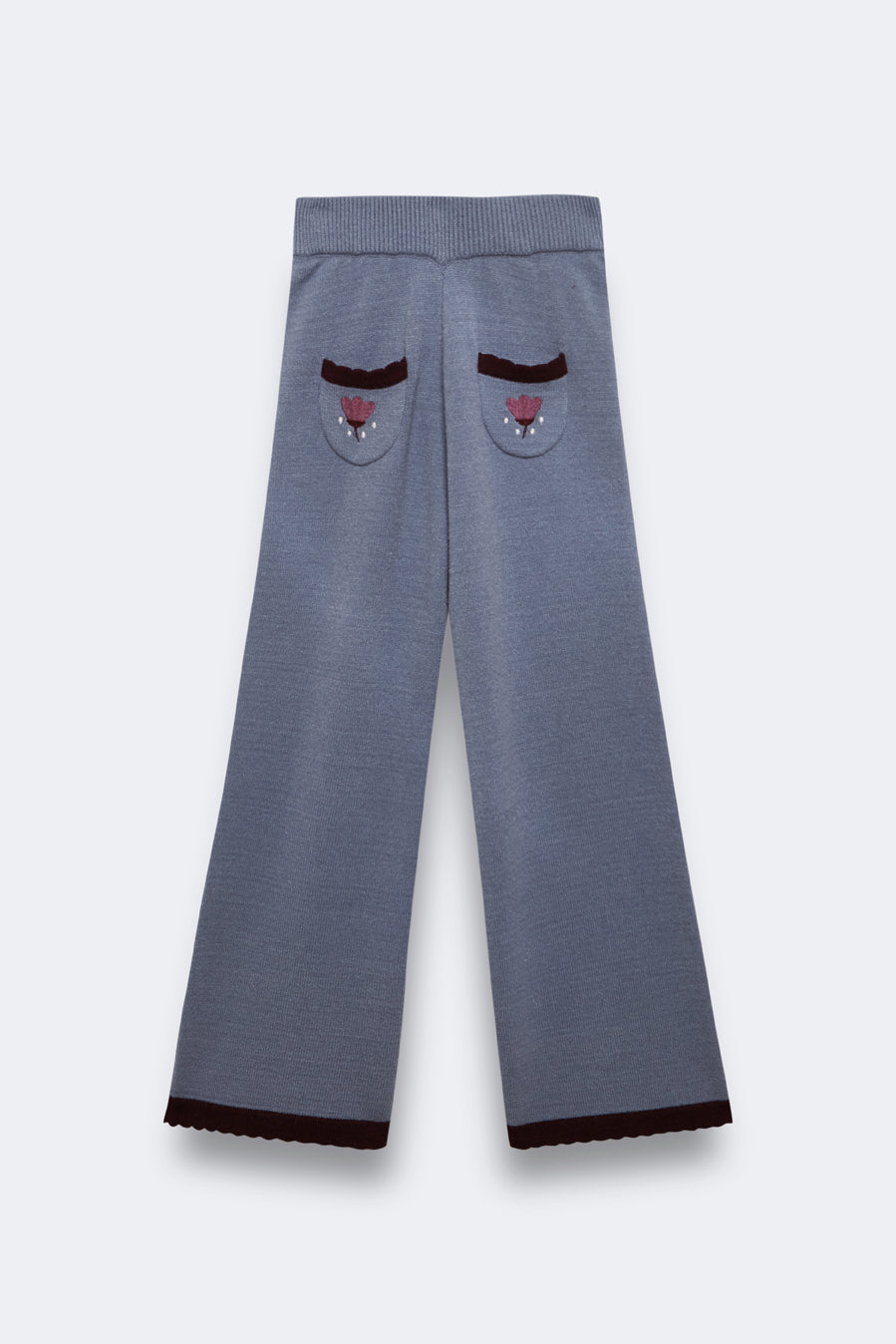 Pantalón largo punto Stone bordados niña