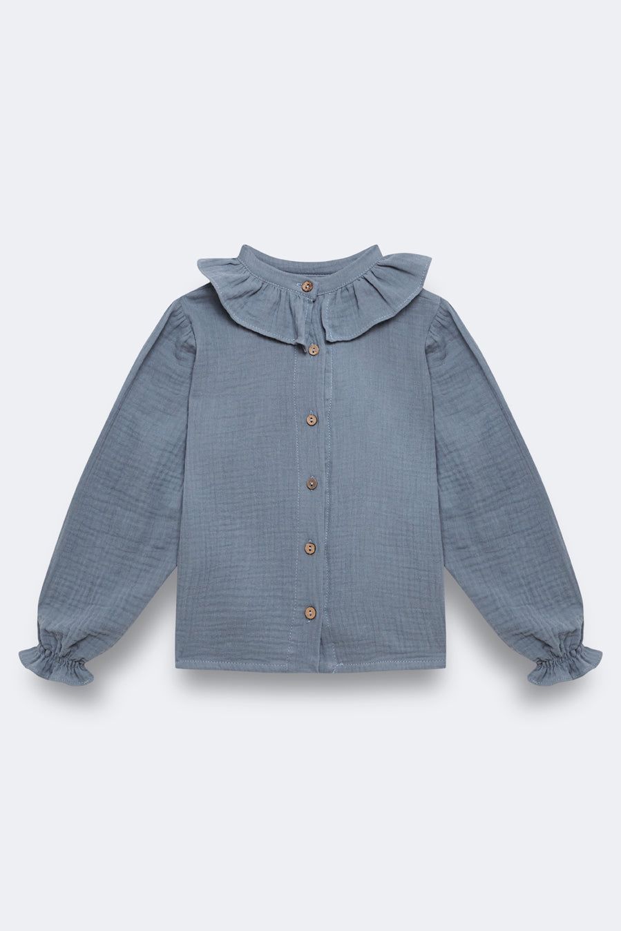 Camisa bambula azul Storm niña