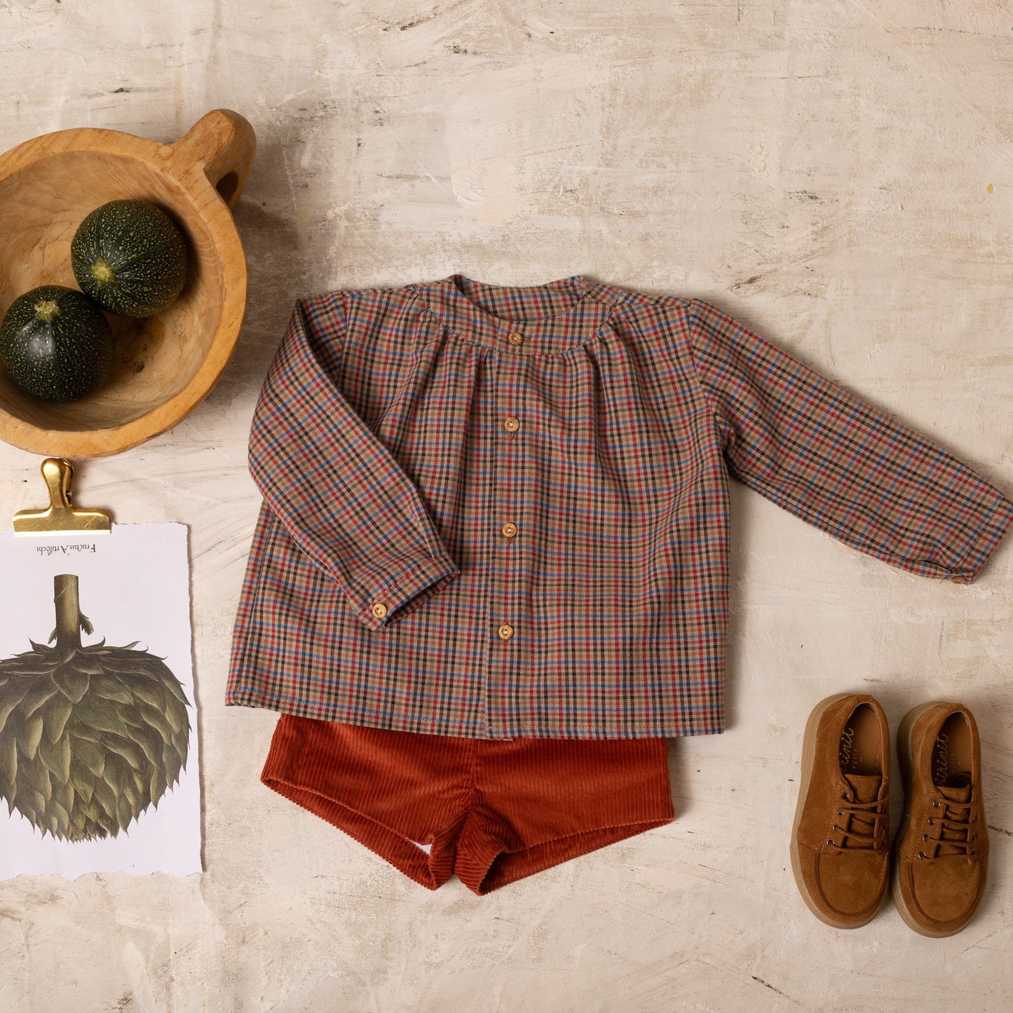 Multicolored plaid maho shirt