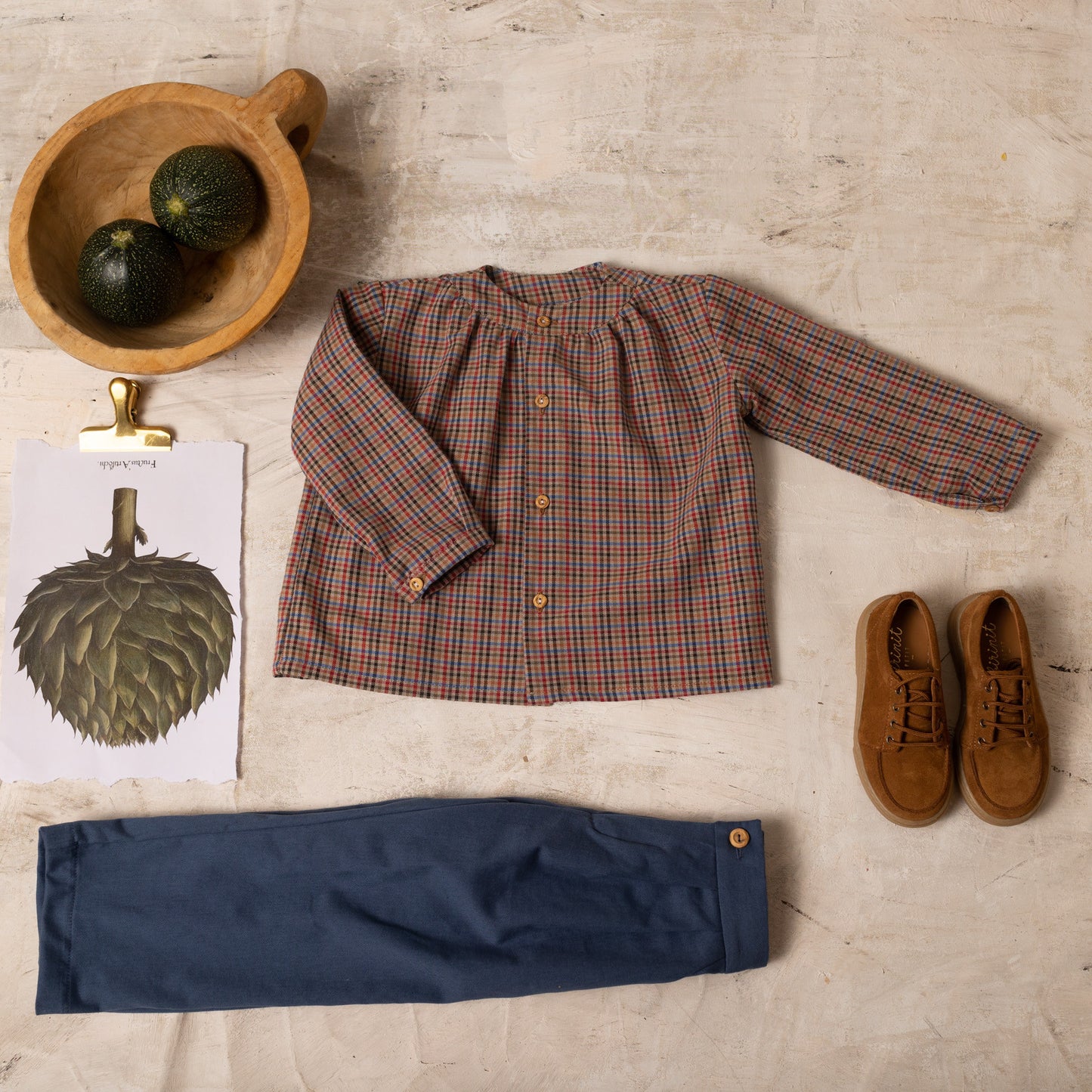 Multicolored plaid maho shirt
