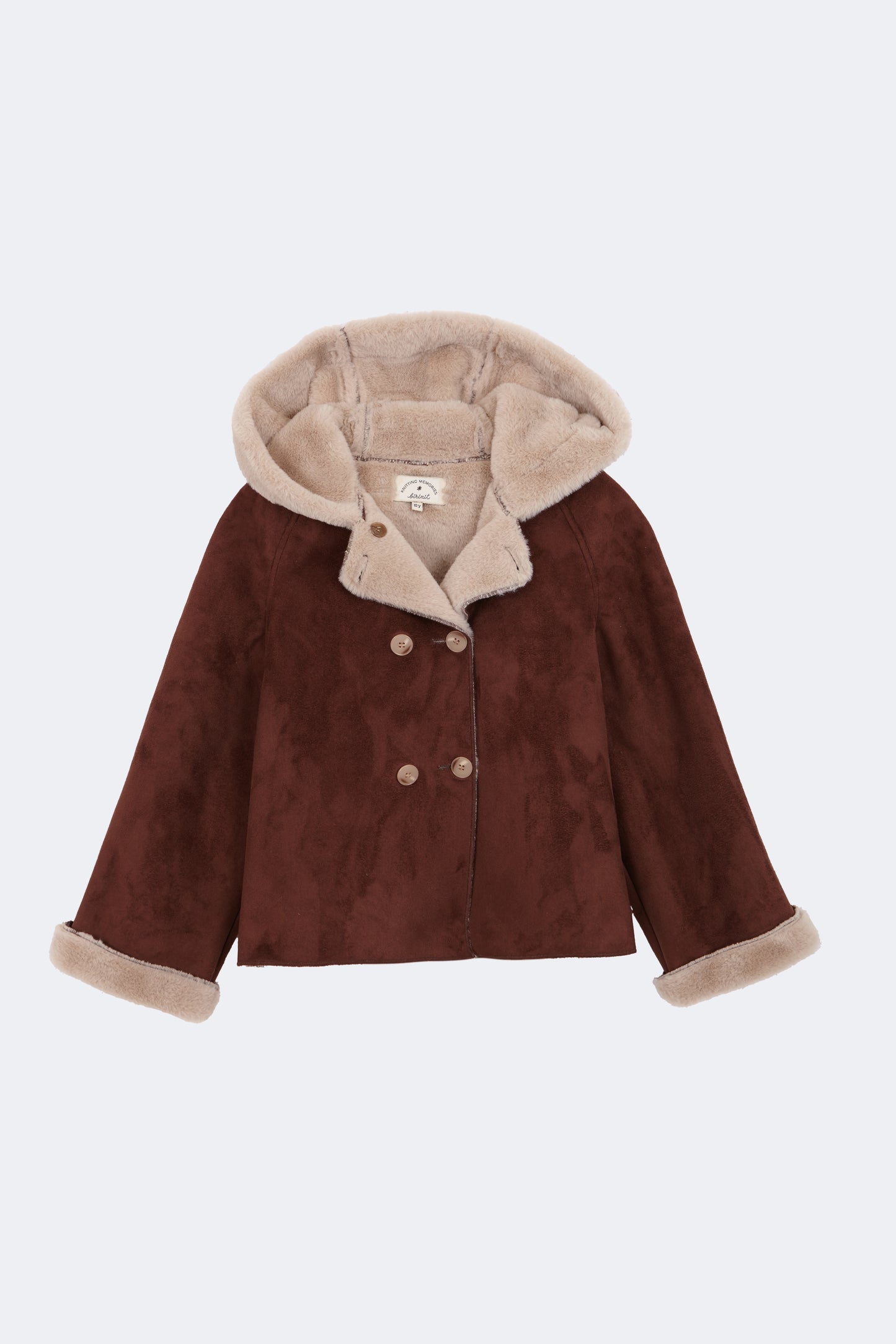 Chaquetón Van Gogh capucha marrón niña