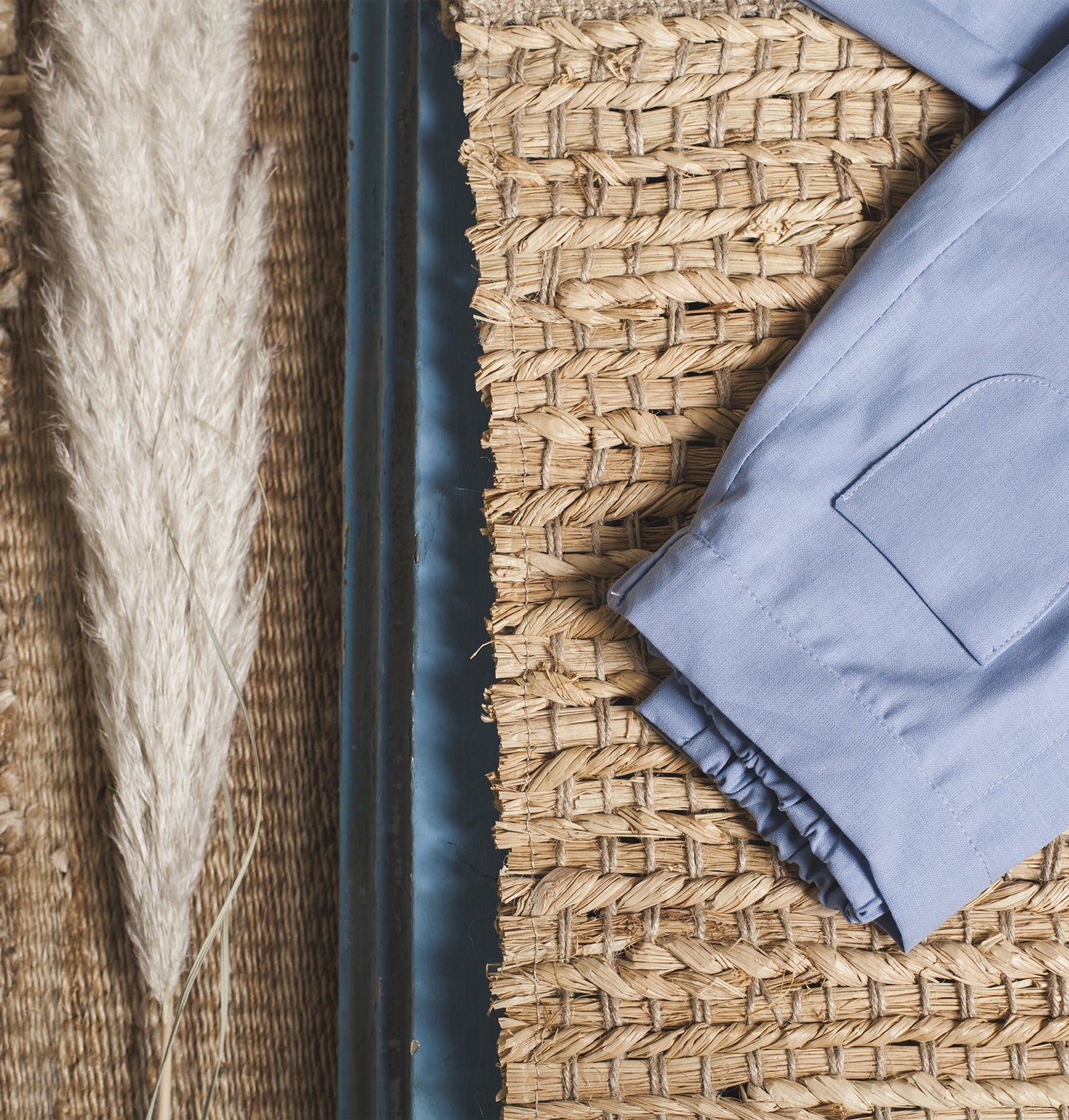 Blue bell bottom pants