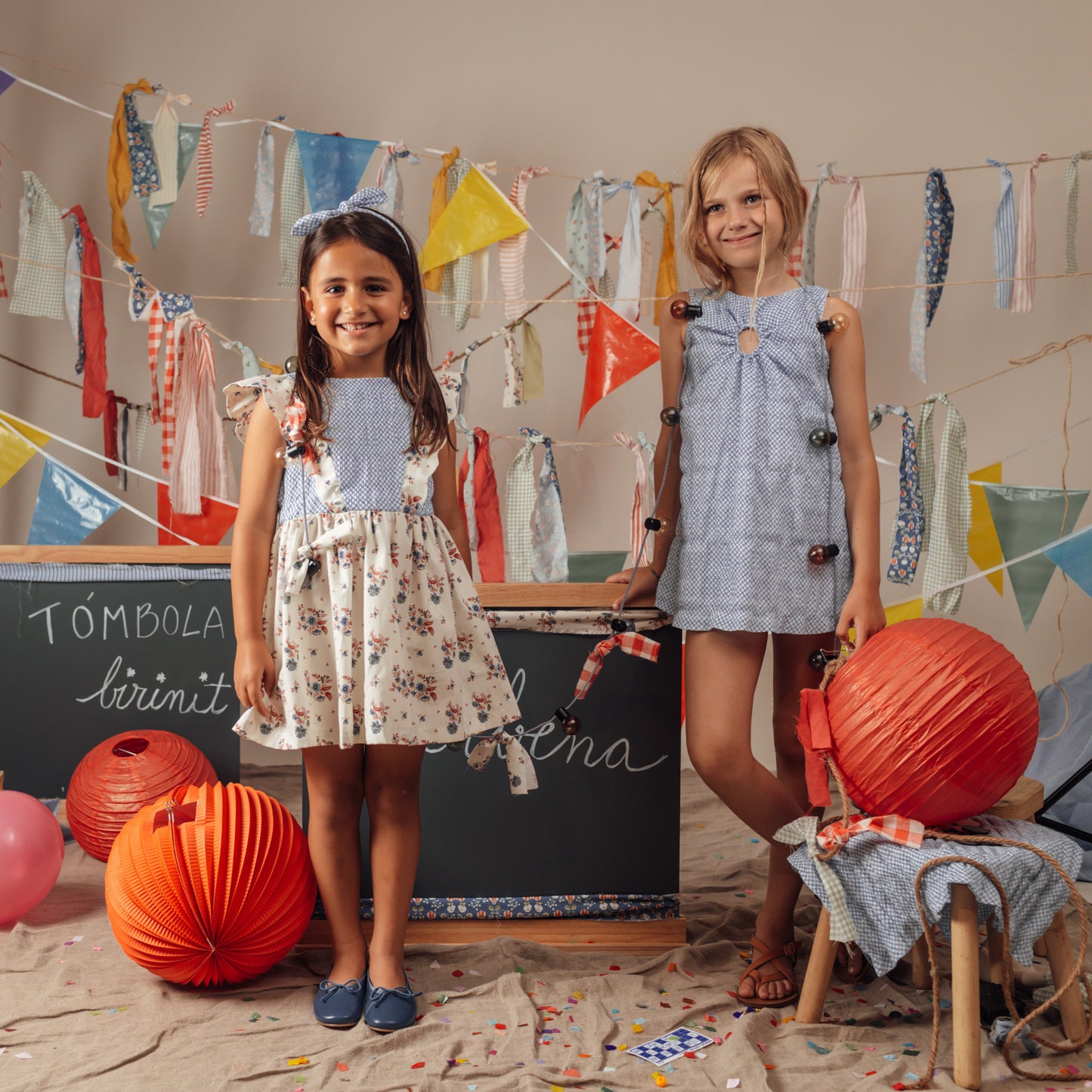 Blue Gingham circle dress
