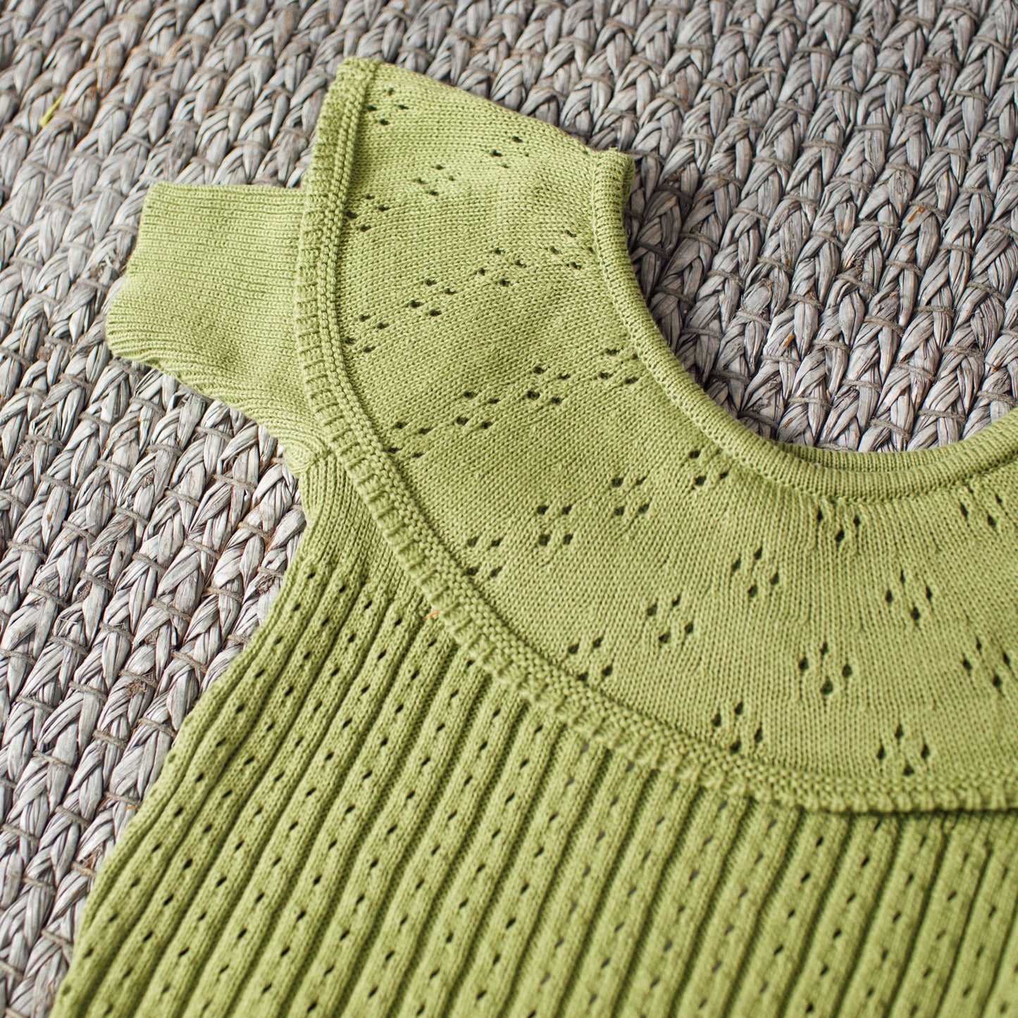 Green ruffle sweater