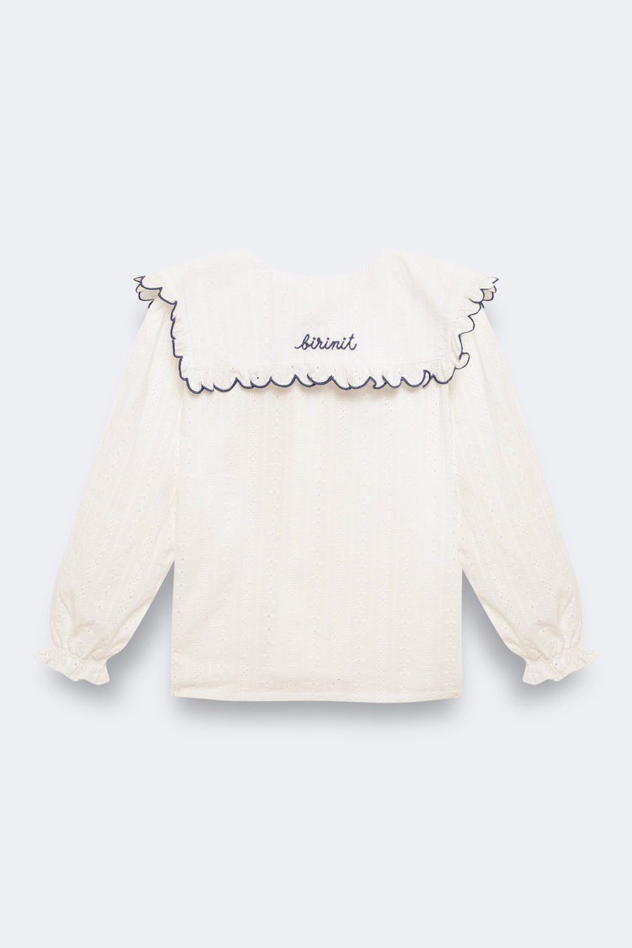 Camisa Rita batista bordada cruda niña