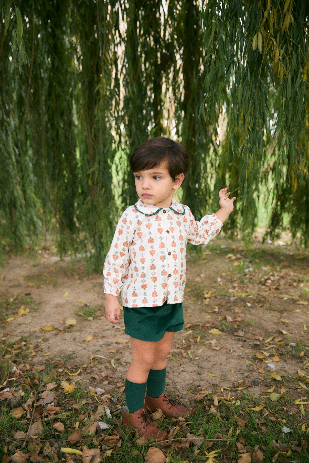 Pantalón corto velvet Verde bebé