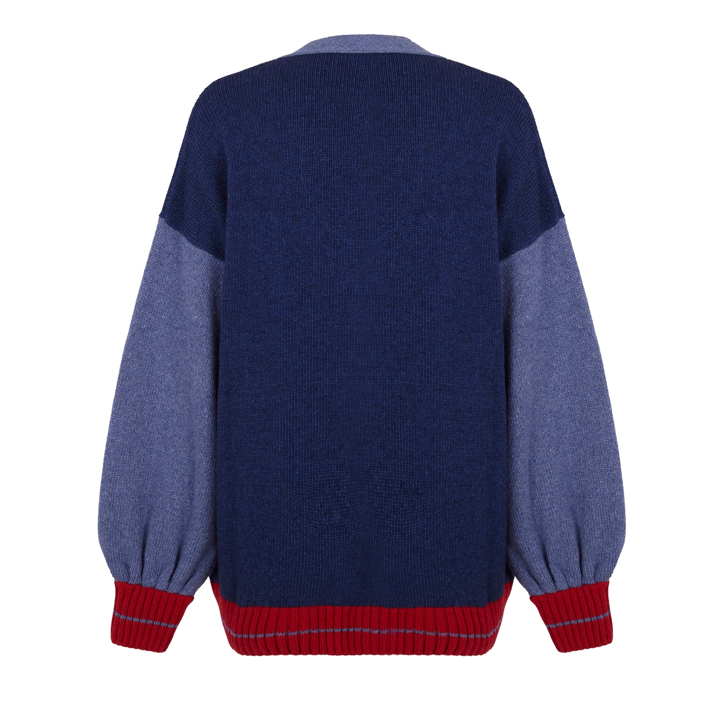 Woman Cobalt Blue embroidered knit jacket