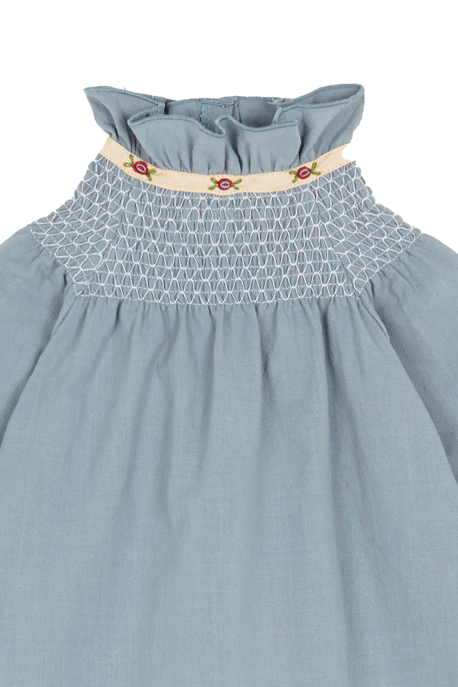 Green Antique smoked bambula dress
