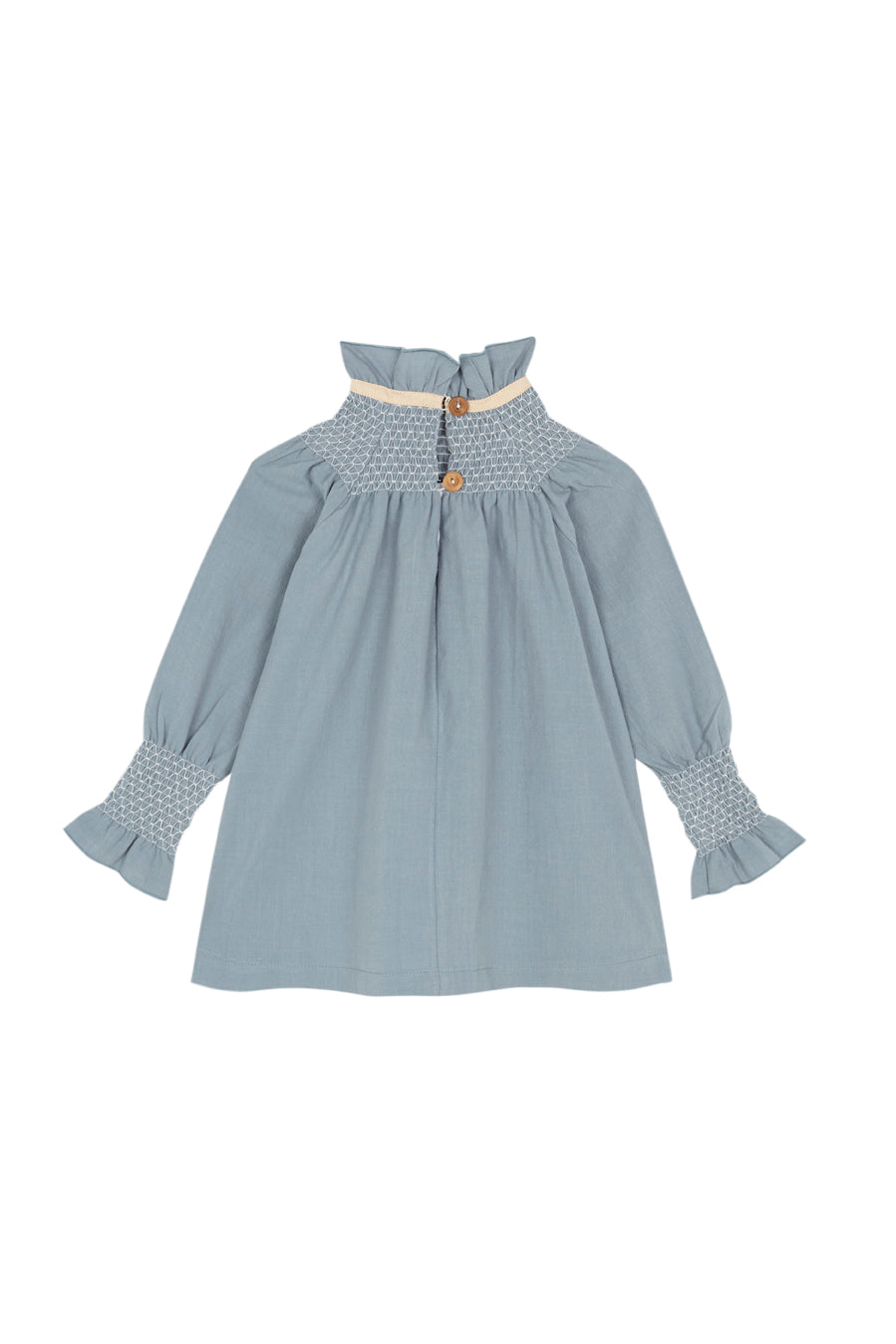 Green Antique smoked bambula dress