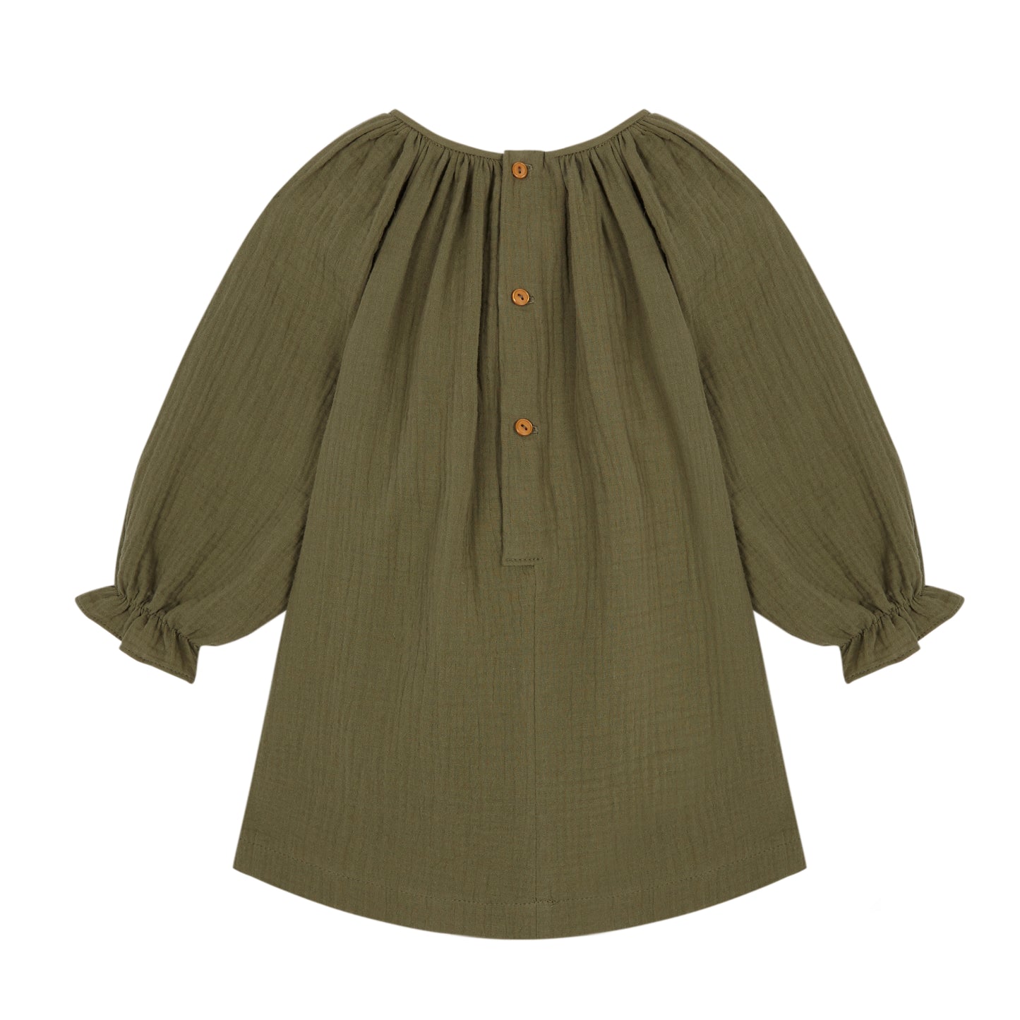 Green Antique smoked bambula dress