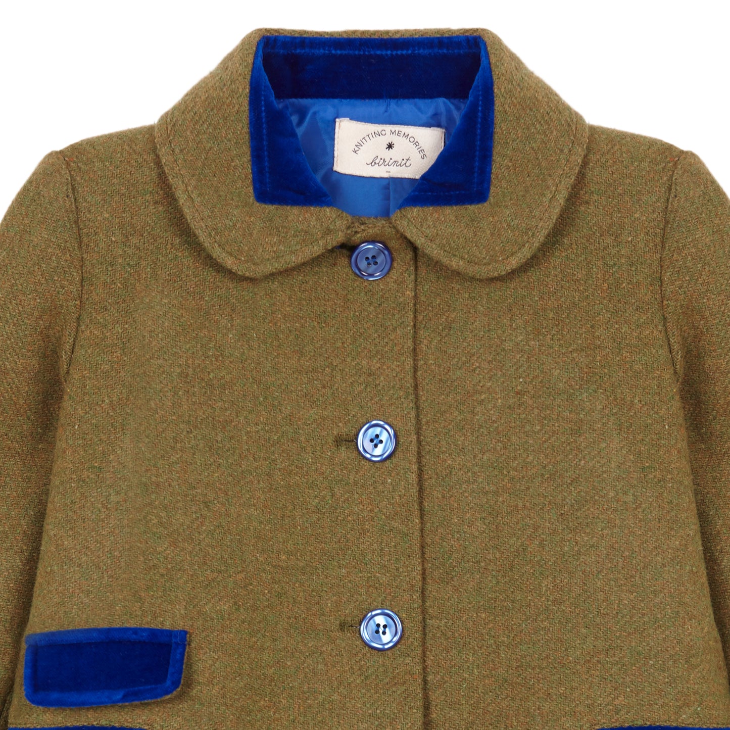 Velazquez Green Antique coat double pocket