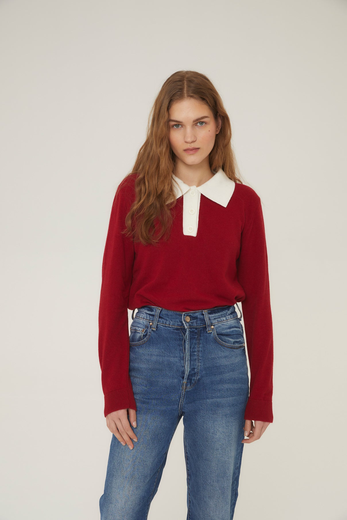 Woman Burgundy Biri knit sweater