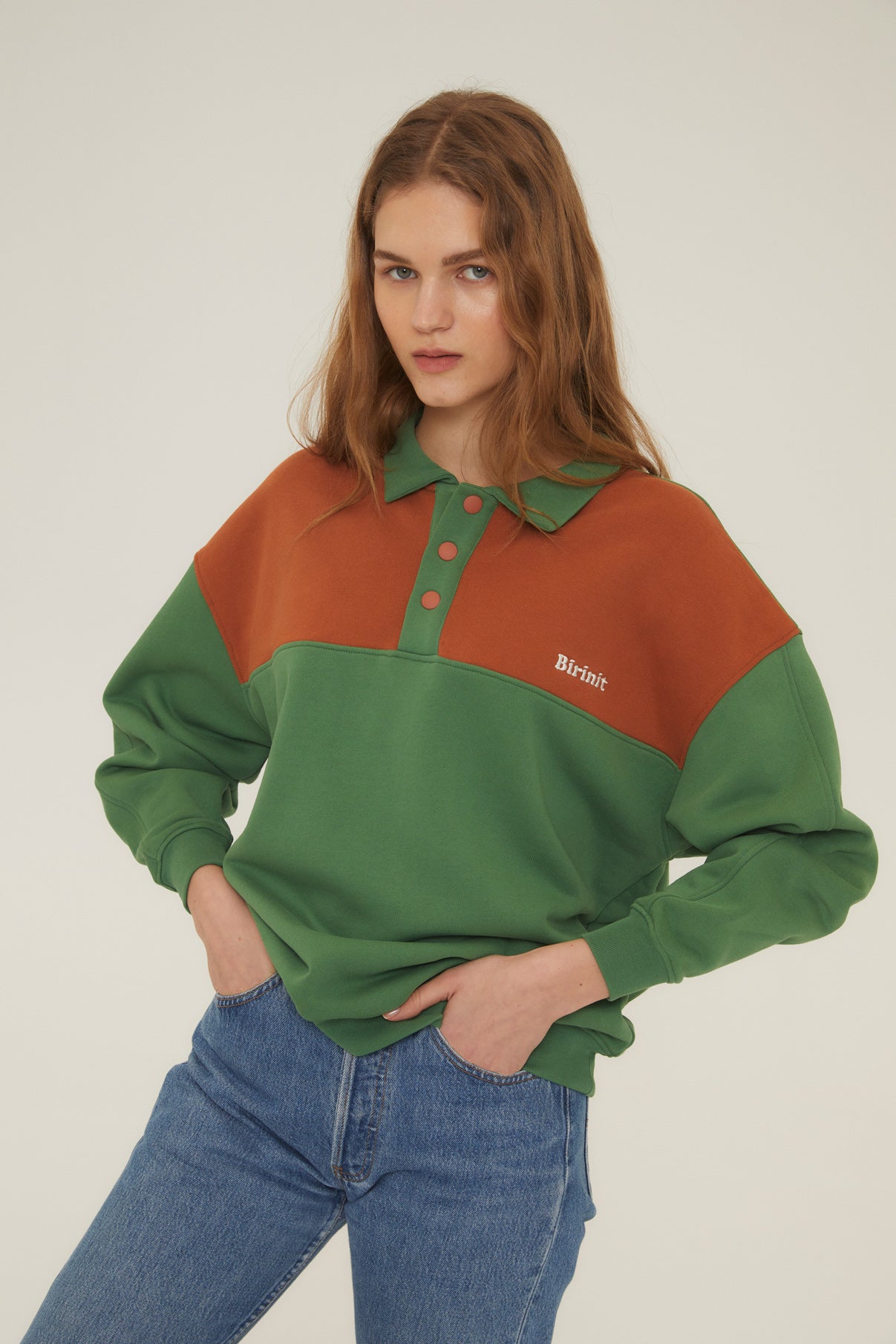 Woman bicolour hoddie