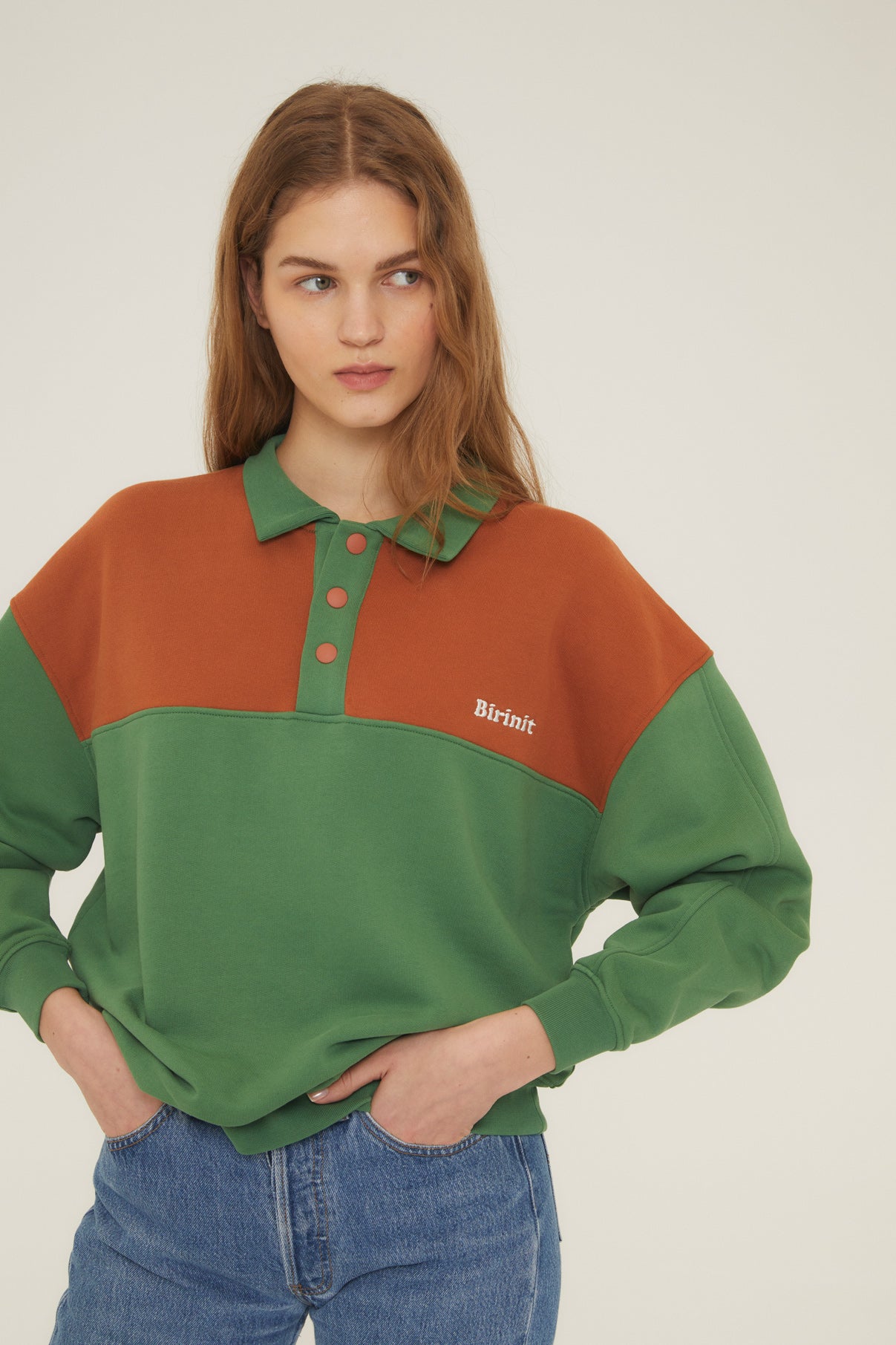 Woman bicolour hoddie