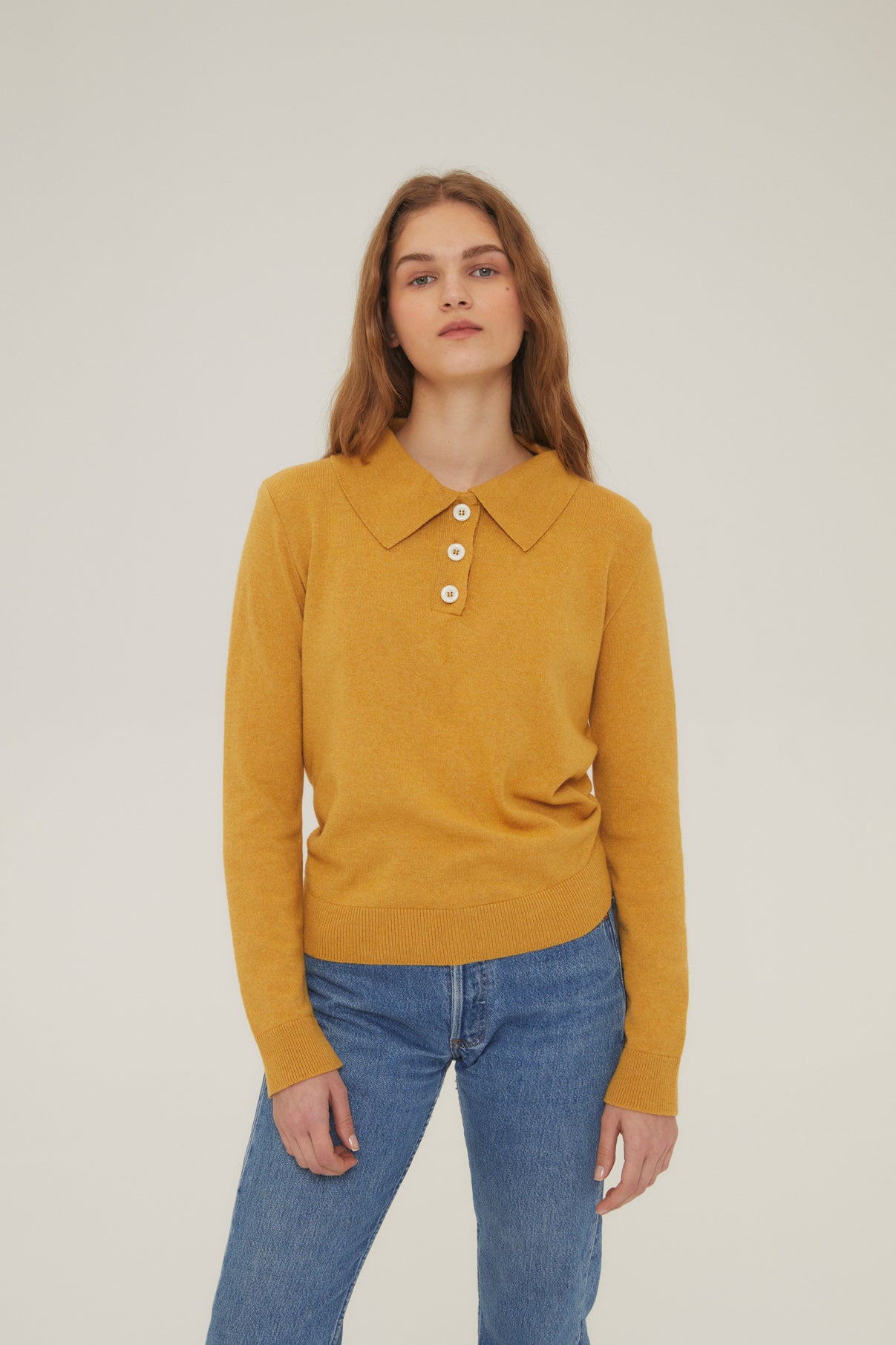 Woman Mustard Biri knit sweater