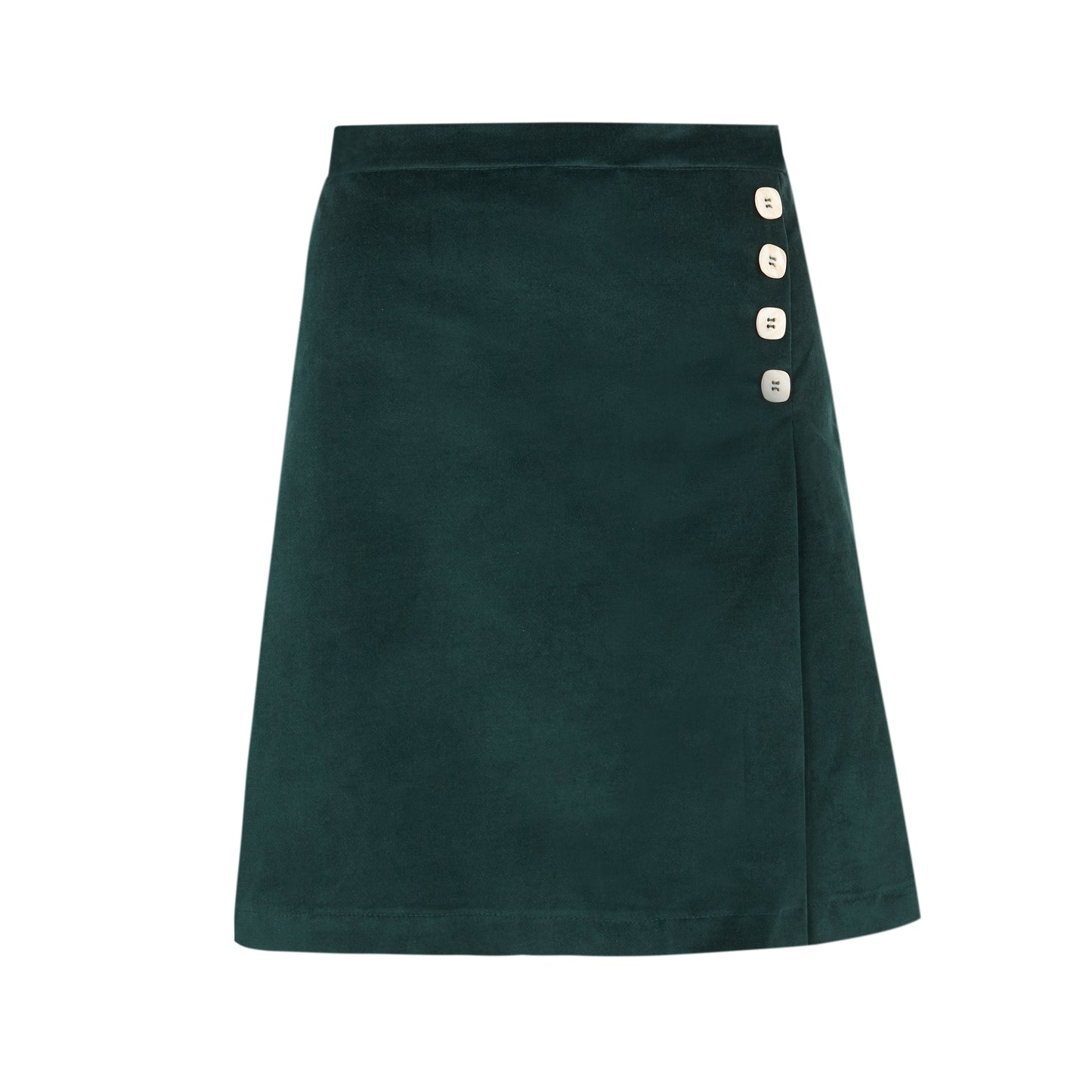 Woman Green Anqtique velvet mini skirt