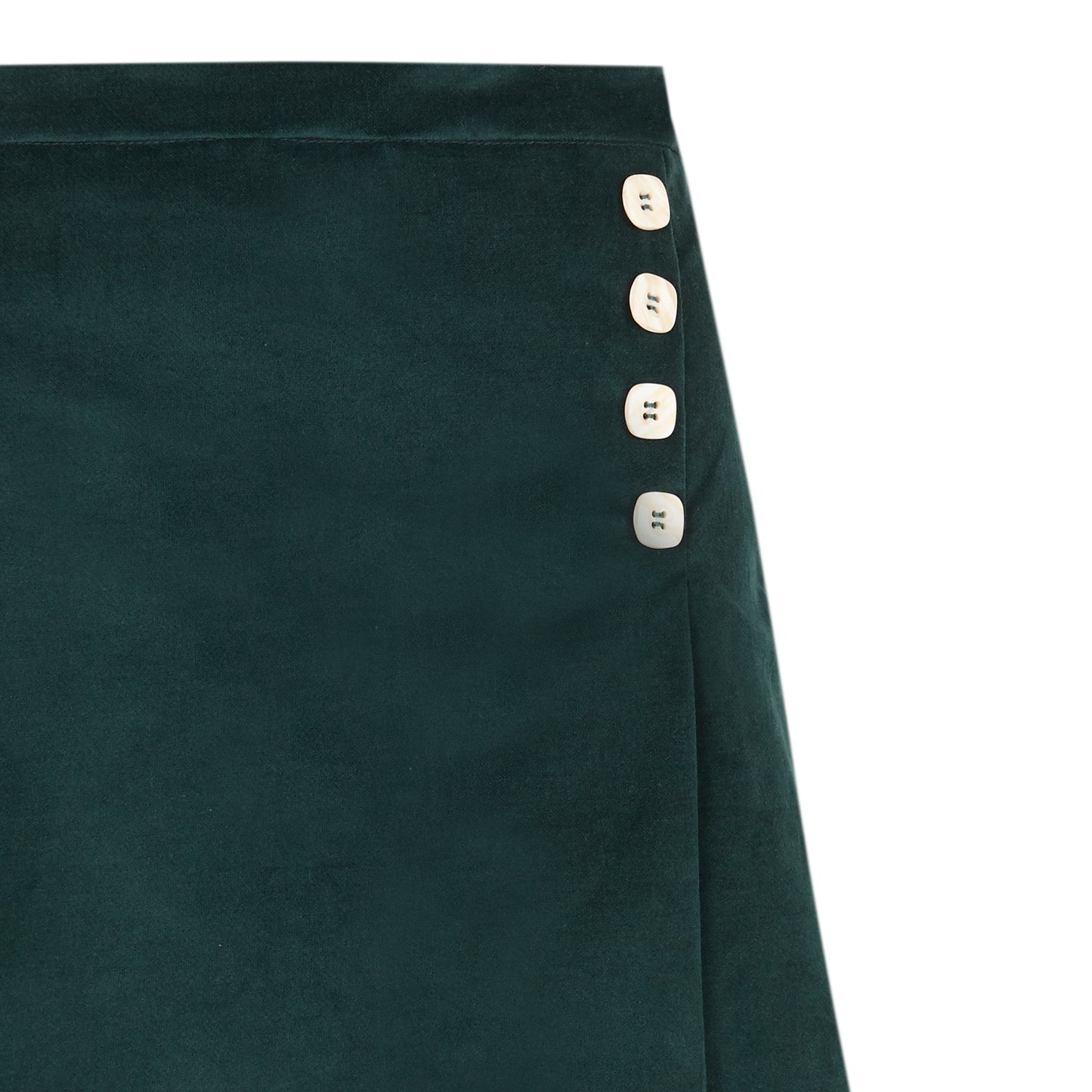 Woman Green Anqtique velvet mini skirt