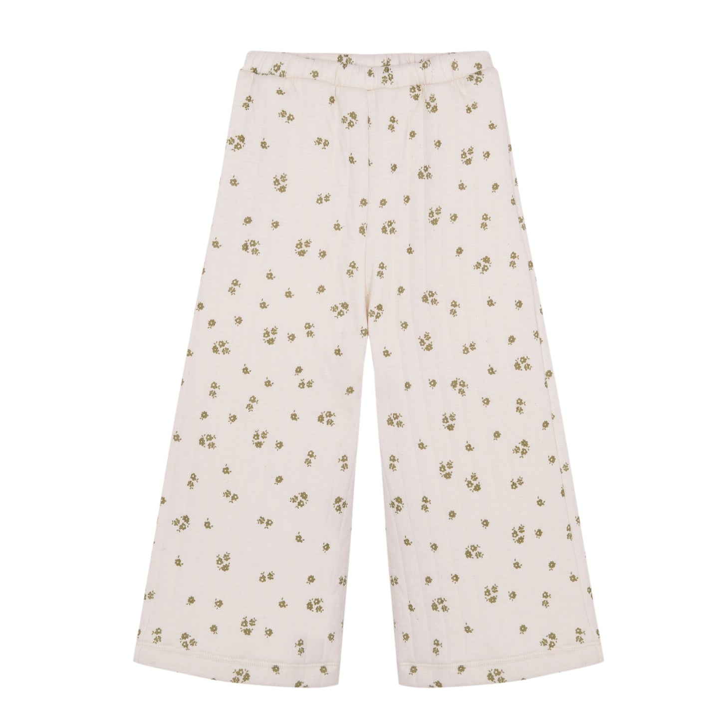 Green Antique flower quilted kids culotte