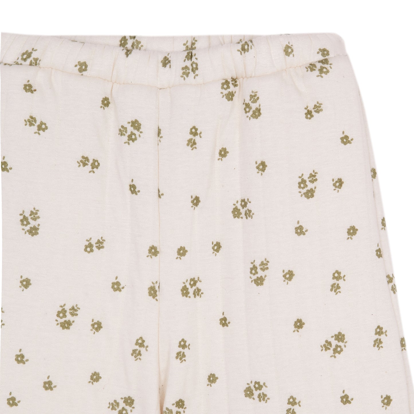 Green Antique flower quilted kids culotte