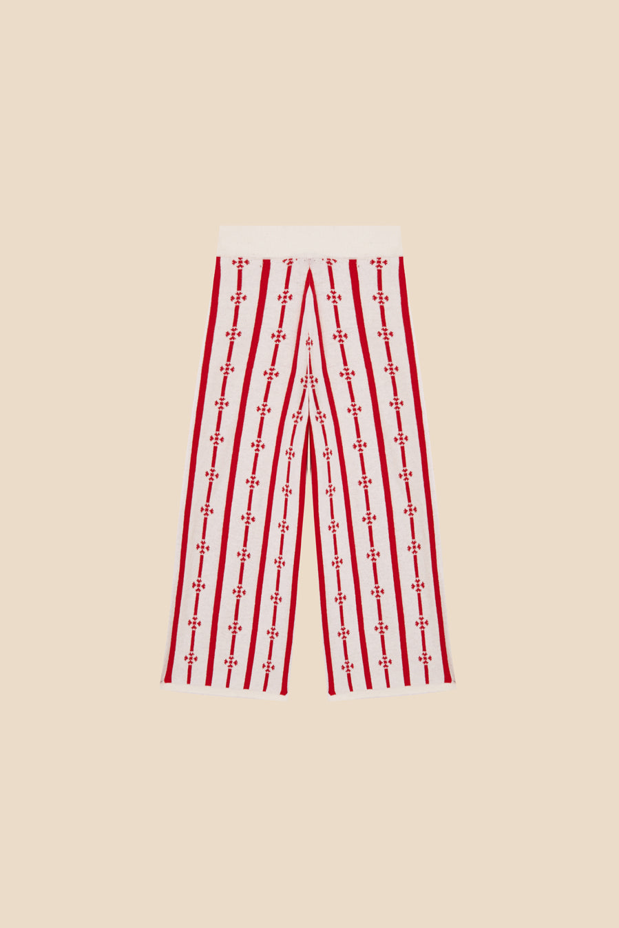Cherry Flower bell bottom pants