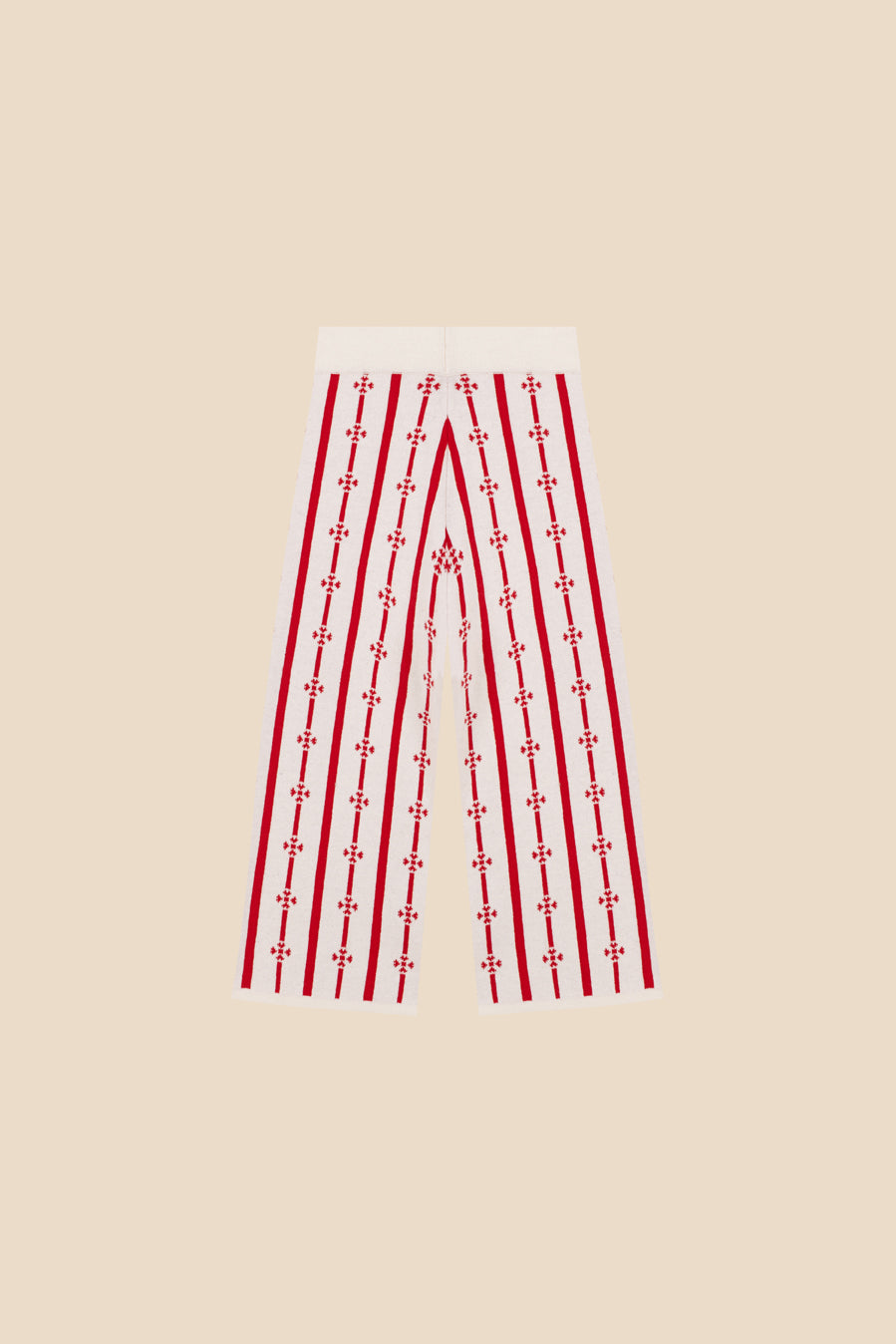 Cherry Flower bell bottom pants