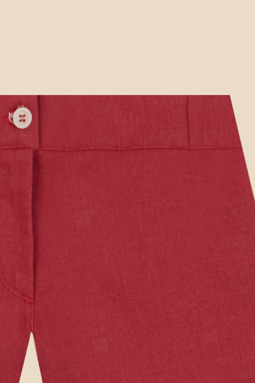 Cherry bermuda denim shorts