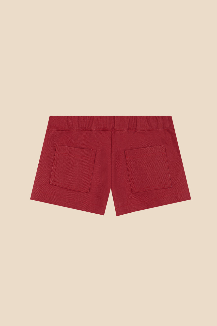 Cherry bermuda denim shorts