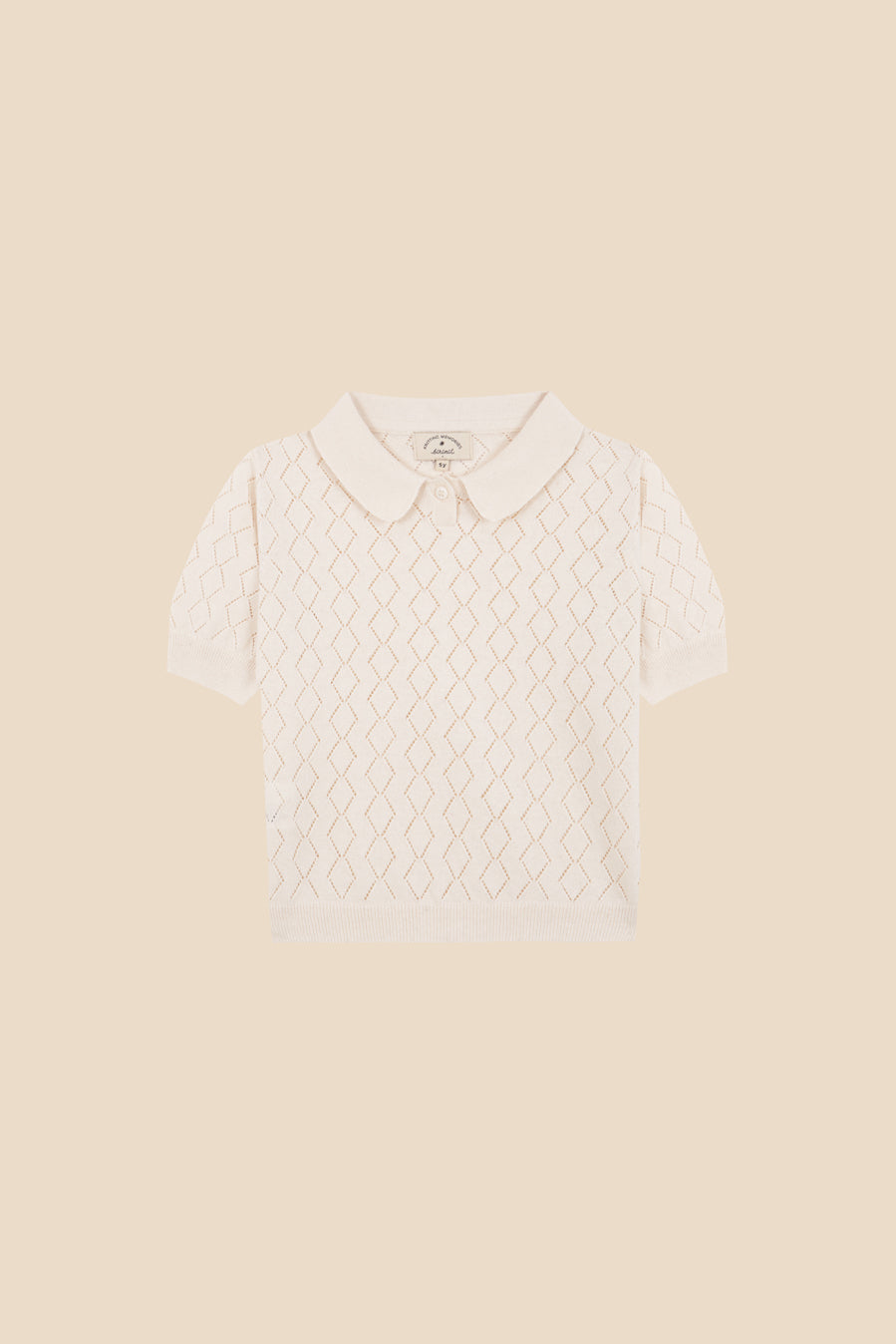Ivory openwork Biri sweater newborn